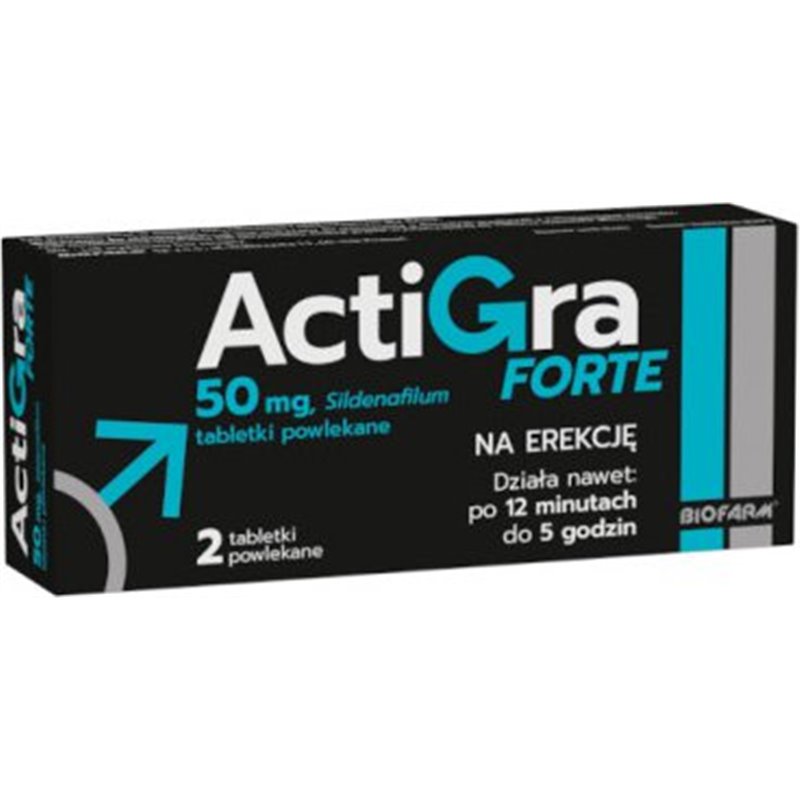 Actigra Forte 50 mg 2 tabletki