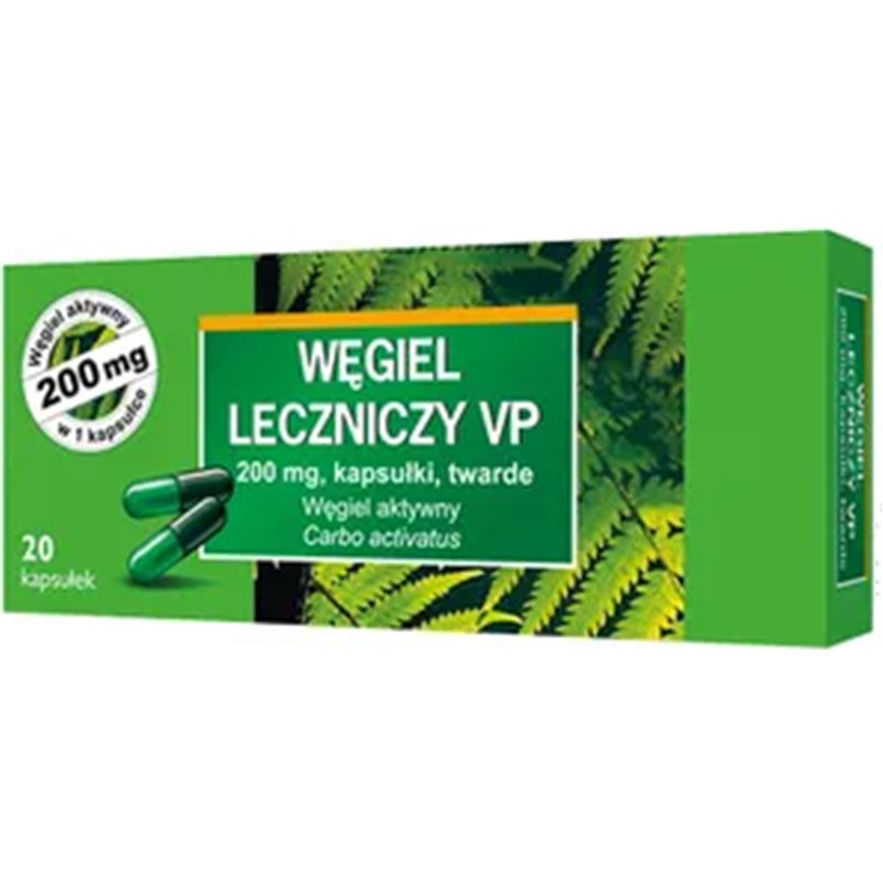 Węgiel leczniczy VP 200 mg 20 kapsułek