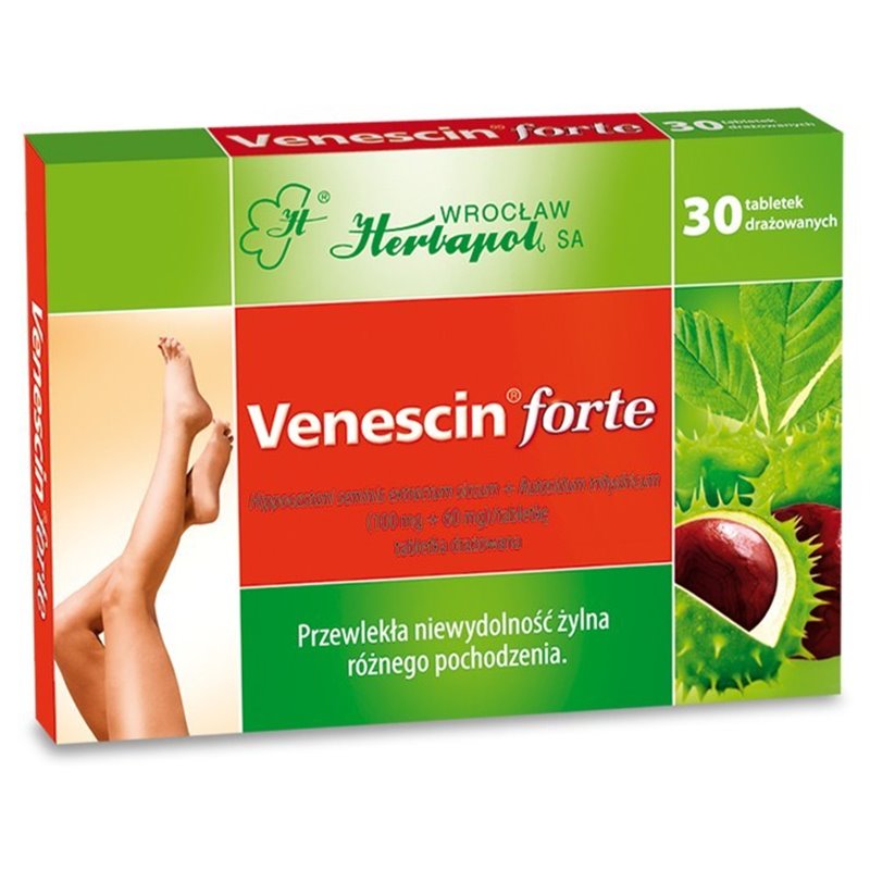 VENESCIN FORTE TABL.DRAŻOW. 0,1G+0,06G 30 TABL.(1