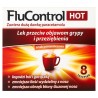 FluControl Hot 1000 mg + 10 mg + 4 mg Lek przeciw objawom grypy i przeziębienia 8 sztuk