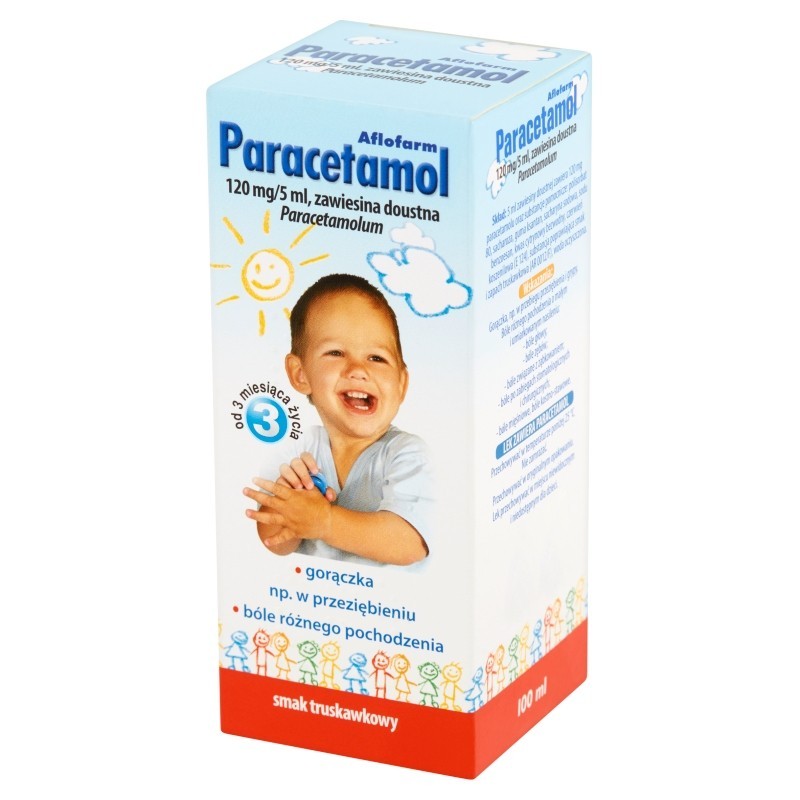 Paracetamol Zawiesina doustna smak truskawkowy 100 ml