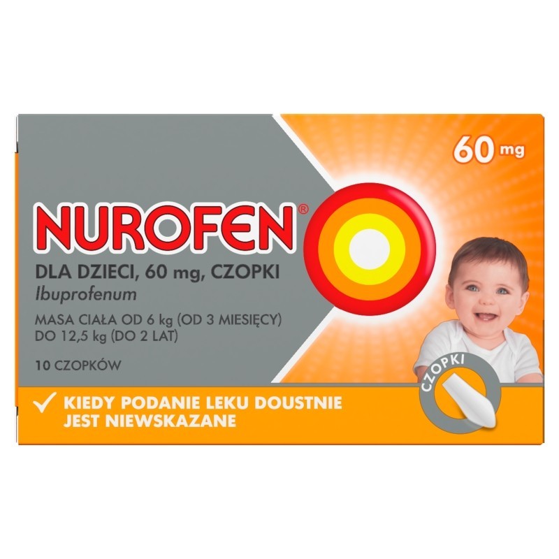 Nurofen Czopki dla dzieci 10 sztuk