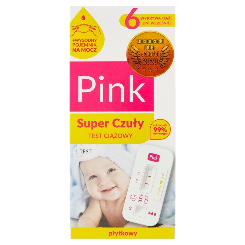 Pink Wyrób medyczny super czuły test ciążowy płytkowy