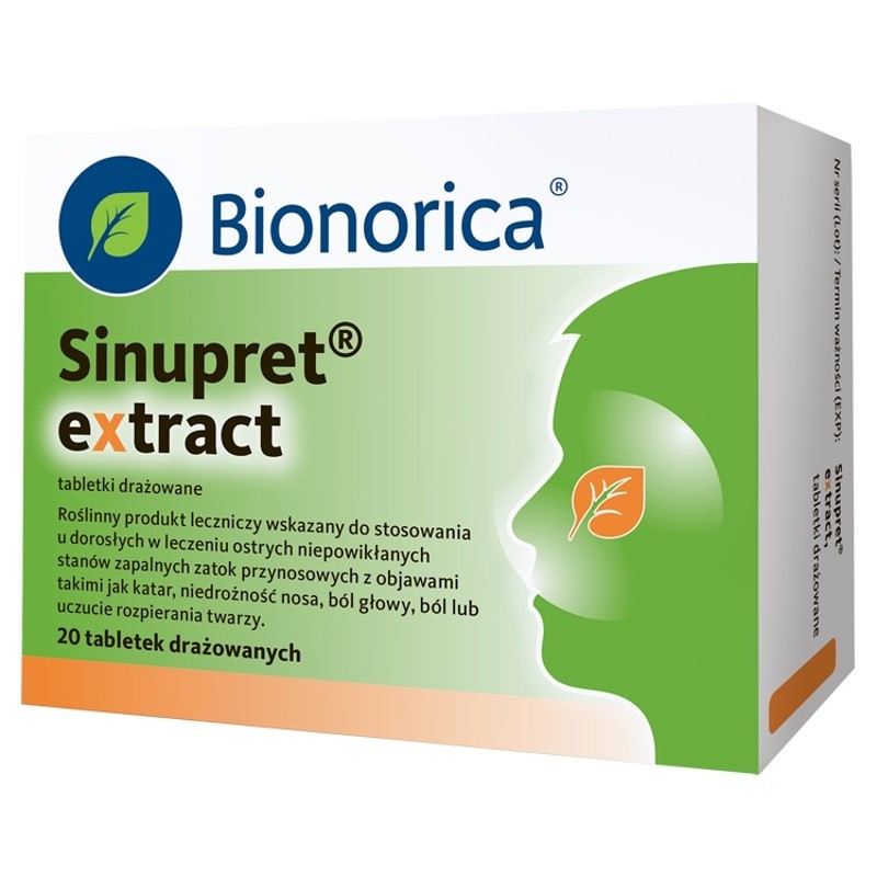 Sinupret Extract Tabletki drażowane 20 sztuk