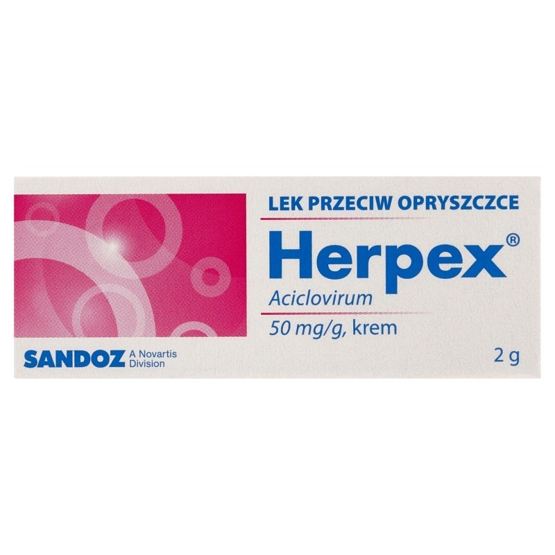 Herpex Krem lek przeciw opryszczce 50 mg/g 2 g