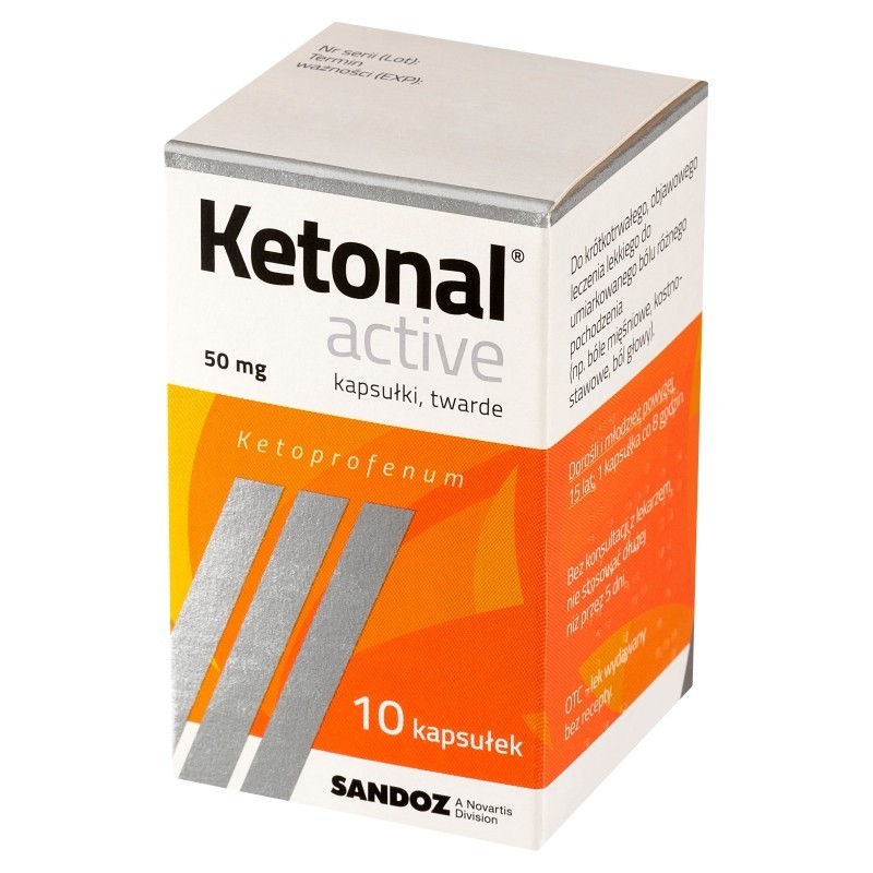 Ketonal Active 50 mg Kapsułki twarde 10 sztuk