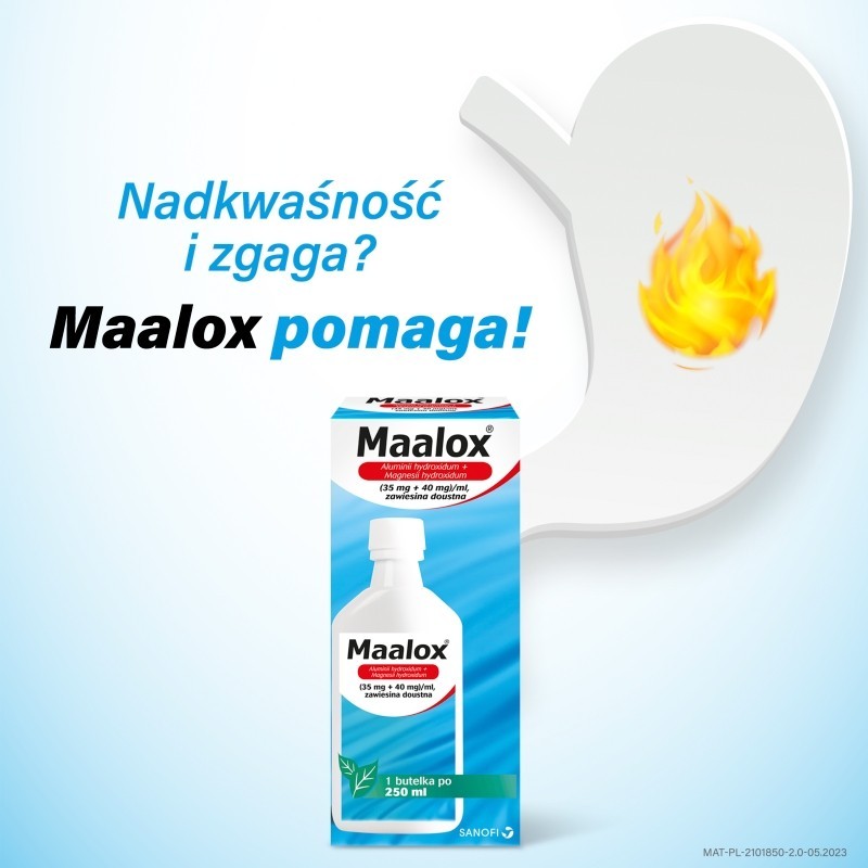 Sanofi Maalox 35 mg + 40 mg Zawiesina doustna 250 ml