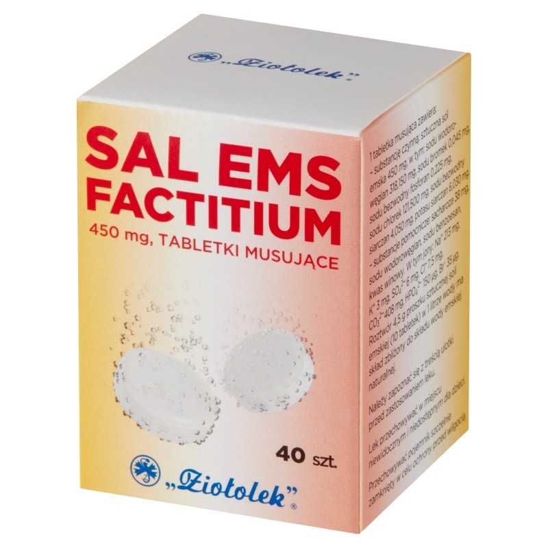 Sal Ems Factitium Tabletki musujące 450 mg 40 sztuk