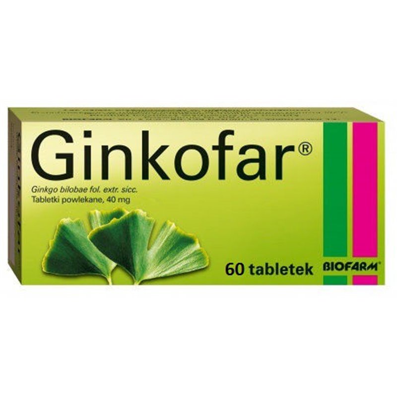 GINKOFAR TABL.POWL. 0,04 G 60 TABL.(6 BLIST.PO 10