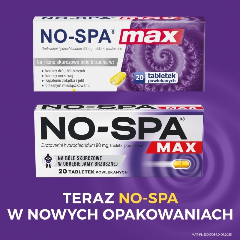 Sanofi No-Spa Max 80 mg Tabletki powlekane 20 sztuk