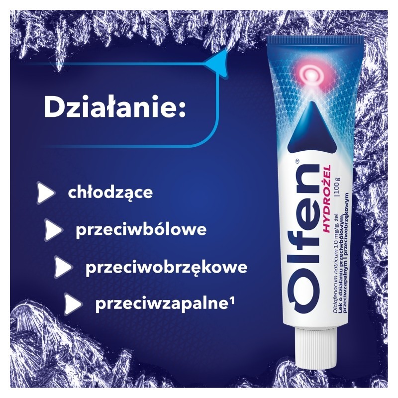 Olfen Hydrożel Lek o działaniu przeciwbólowym przeciwzapalnym i przeciwobrzękowym 50 g