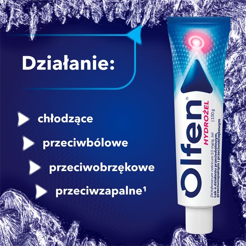 Olfen Hydrożel Lek o działaniu przeciwbólowym przeciwzapalnym i przeciwobrzękowym 100 g