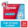 Rennie Antacidum 680 mg + 80 mg Tabletki do ssania smak miętowy 24 sztuki