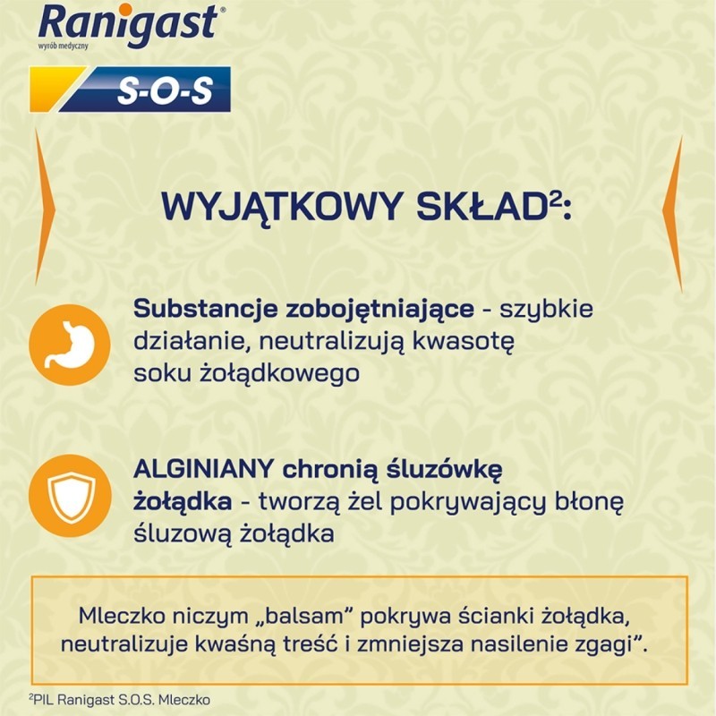 Ranigast S-O-S MLECZKO (410+51+205 mg/15 ml) 200 ml