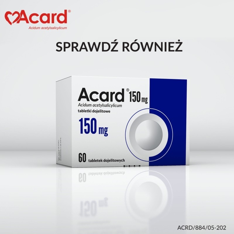 Acard 75 mg x 60 tabl. dojelit.