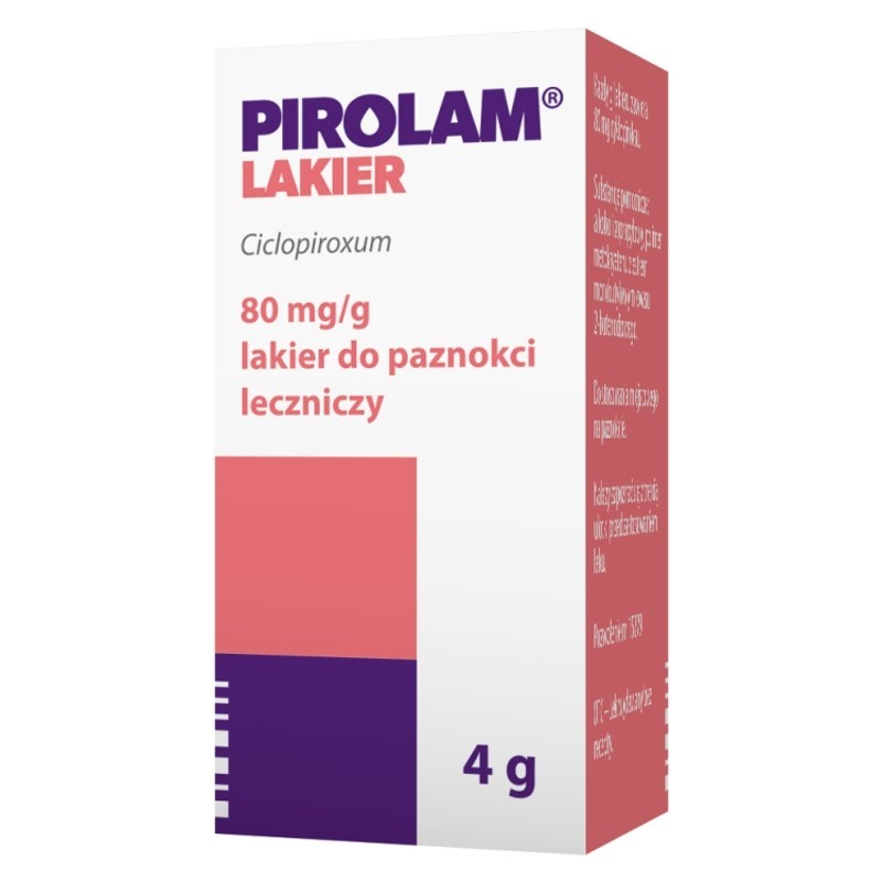 Pirolam lakier do pazn. leczniczy 80 mg/ g 1 butelka 4 g