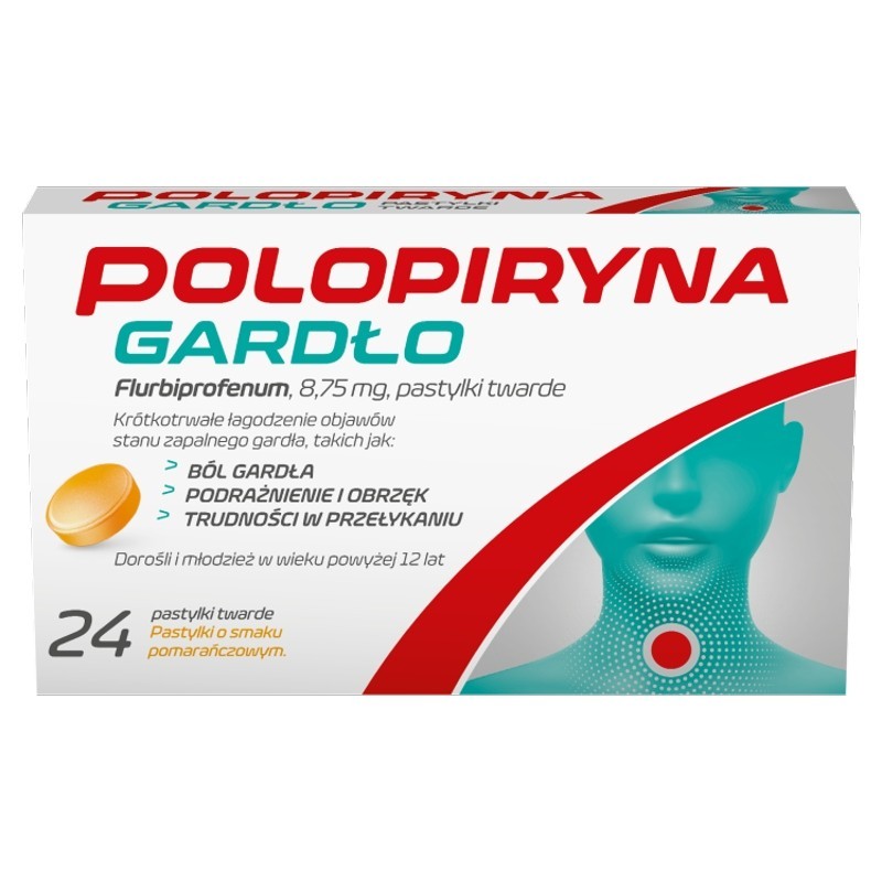 Polopiryna Gardło (8,75 mg) pastylki twarde o smaku pomarańczowym x 24