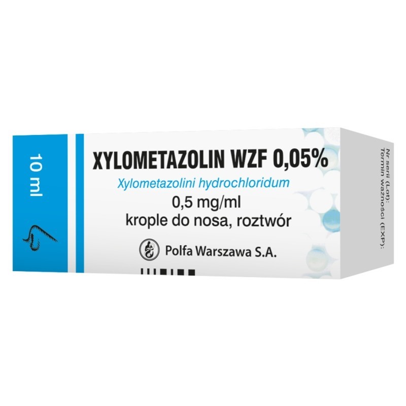 Xylometazolin WZF 0,05% krople do nosa, rozt. 0,5 mg/ml 10 ml x 1