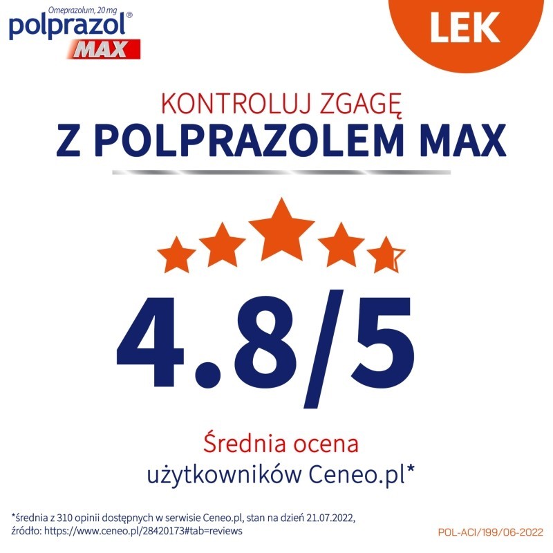 Polprazol Max 20 mg x 14 kaps.