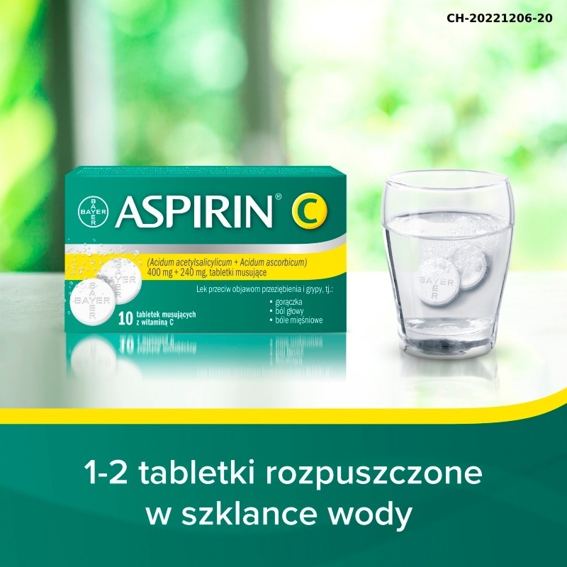 Aspirin C Tabletki musujące 10 tabletek