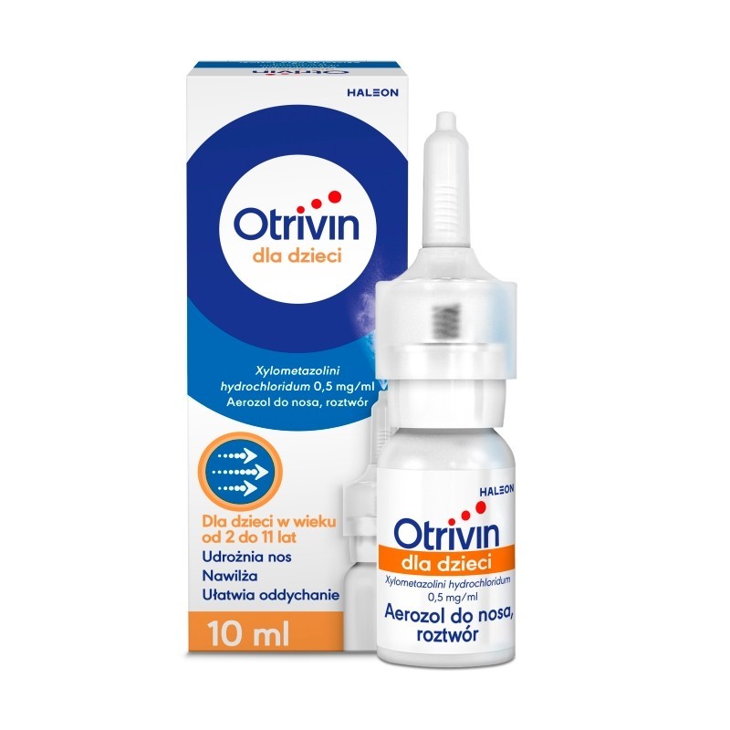 Otrivin 0,5 mg/ml Aerozol do nosa dla dzieci 10 ml