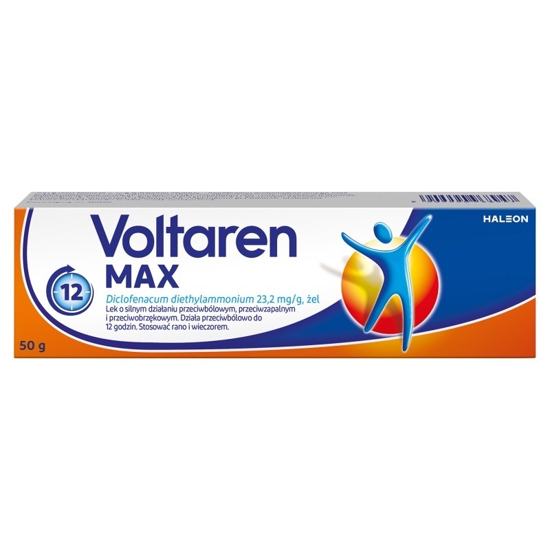 Voltaren Max 23,2 mg/g Lek przeciwbólowy przeciwzapalny i przeciwobrzękowy 50 g