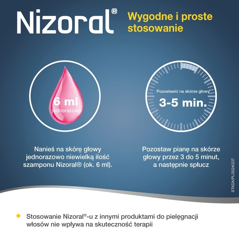 Nizoral Leczniczy szampon przeciwłupieżowy 6 x 6 ml