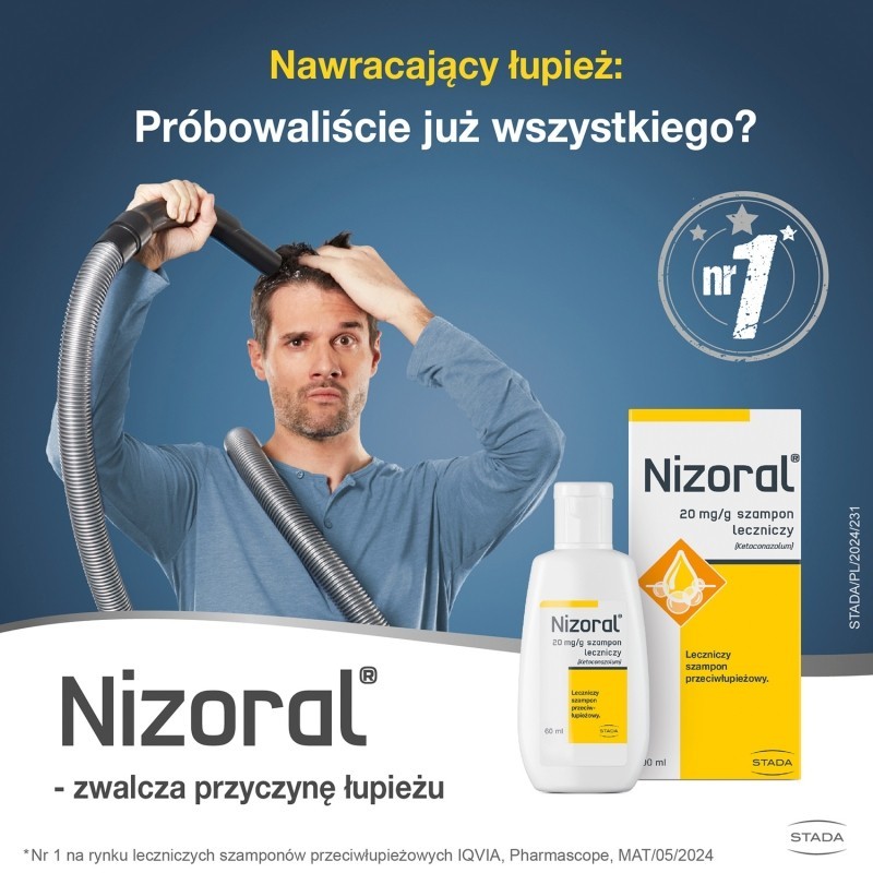 Nizoral Leczniczy szampon przeciwłupieżowy 60 ml