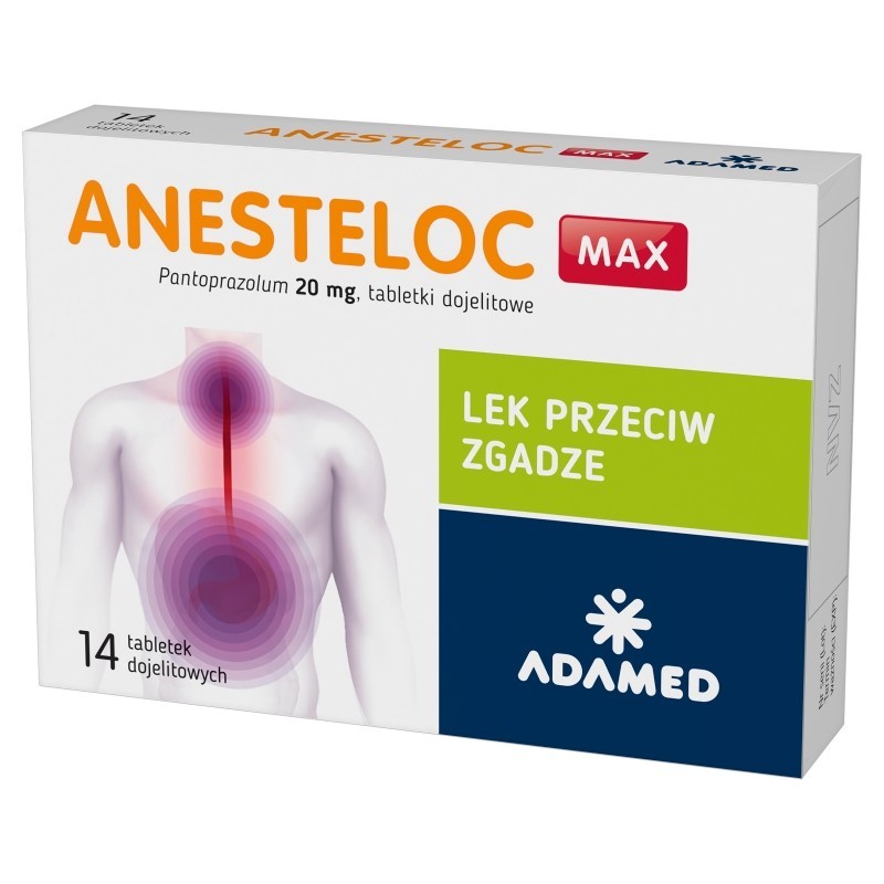 Anesteloc Max Lek przeciw zgadze 20 mg 14 sztuk