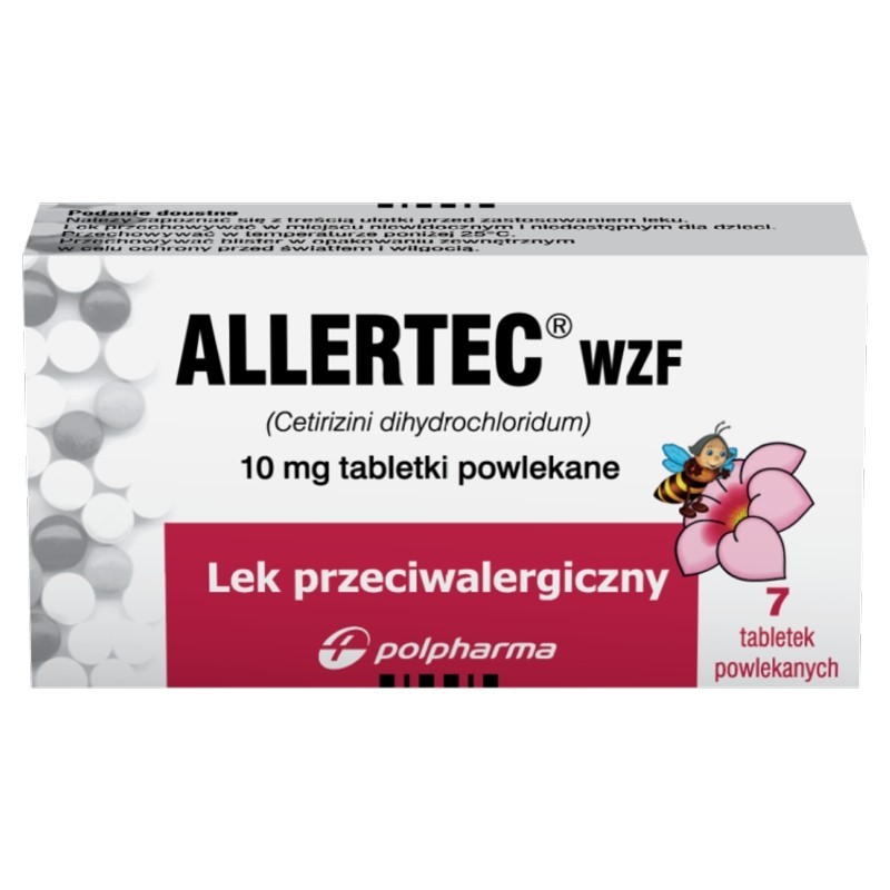 Allertec WZF 10 mg x 7 tabl. powl.