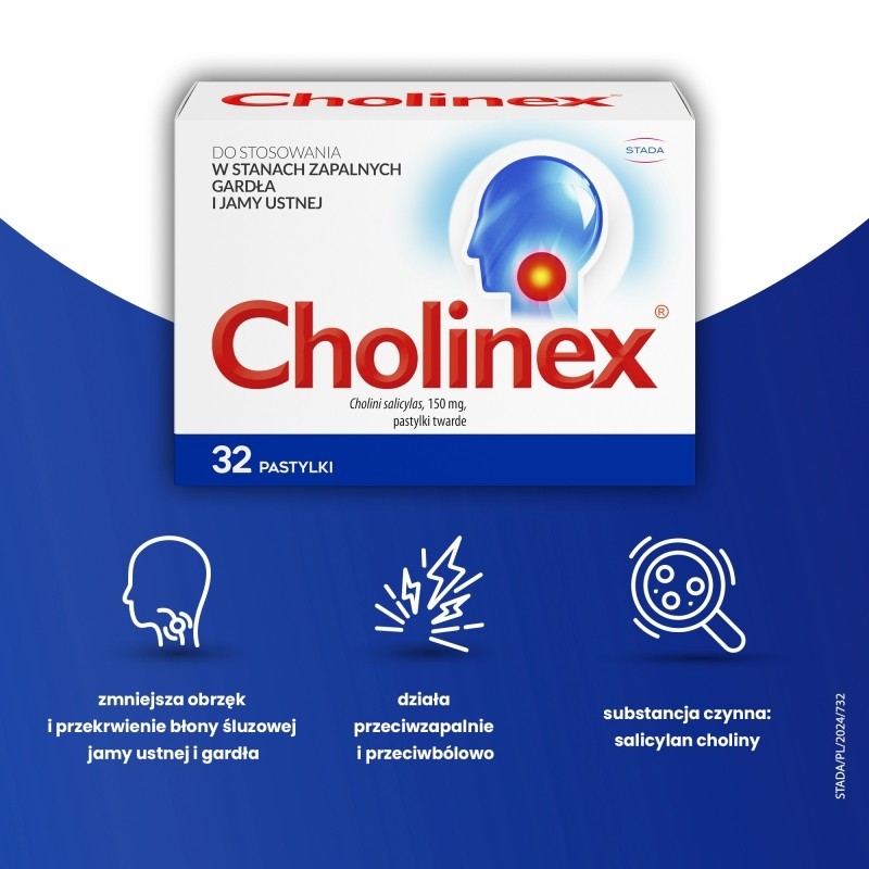 Cholinex Pastylki 32 sztuki