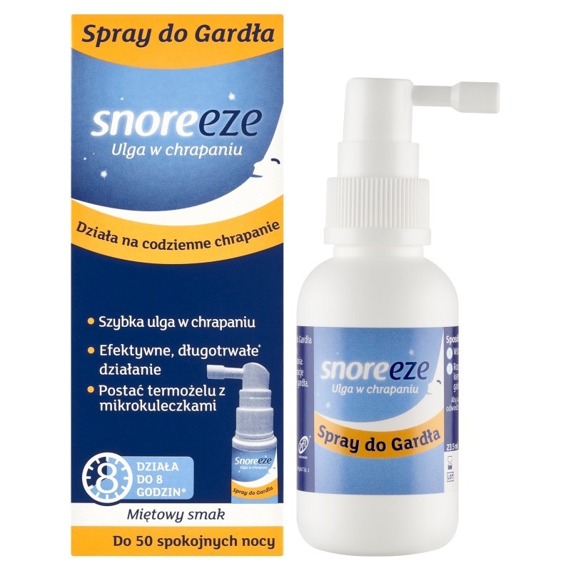 Snoreeze Spray do gardła ulga w chrapaniu miętowy smak 23,5 ml