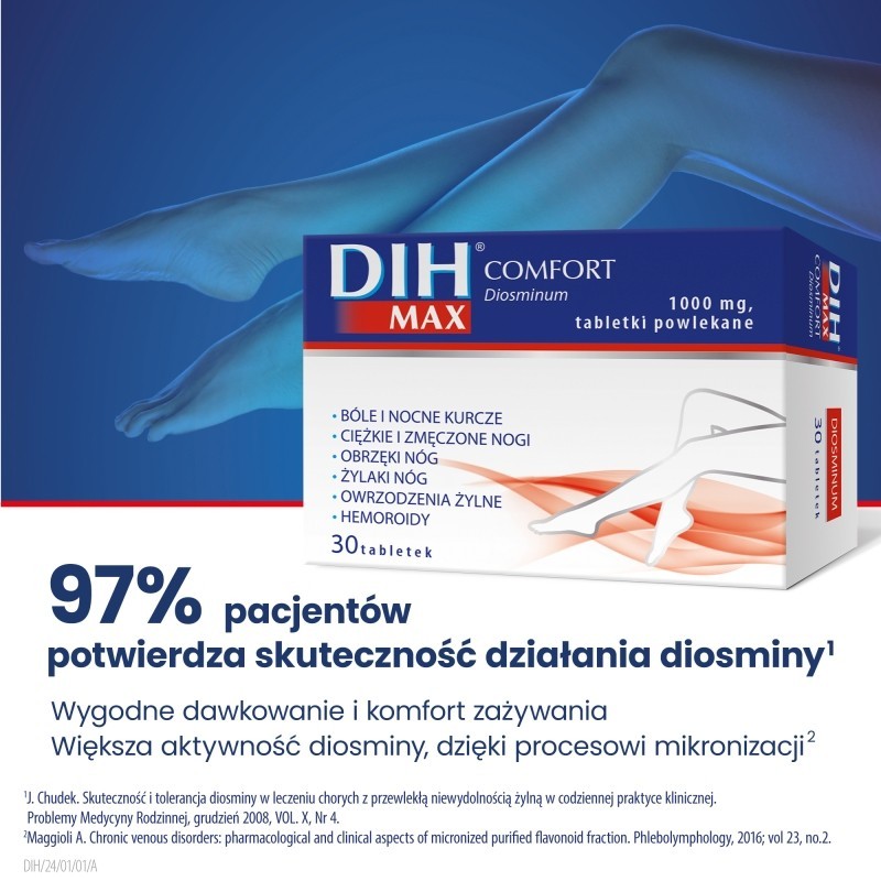 DIH Max Comfort 1000 mg Tabletki powlekane 30 sztuk