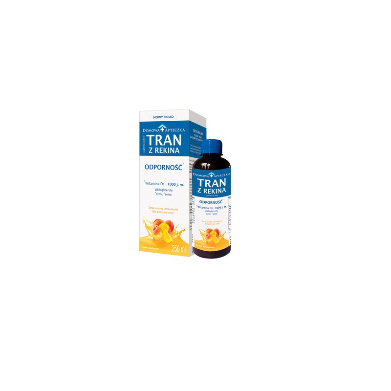 Domowa Apteczka Tran z rekina smak mango-brzoskwinia 250 ml