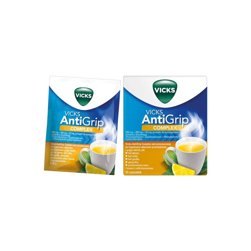 Vicks Antigrip Complex 500mg+200mg+10mg 10 saszetek