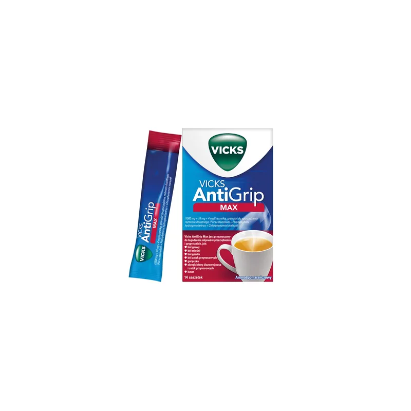 Vicks Antigrip Max (1g+16mg+4mg)/sasz. 14 saszetek