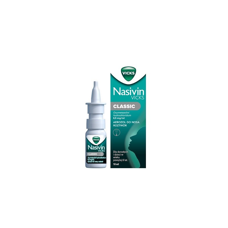 Nasivin Vicks Classic (Nasivin Classic) 500 mcg/ml aerozol do nosa 10 ml