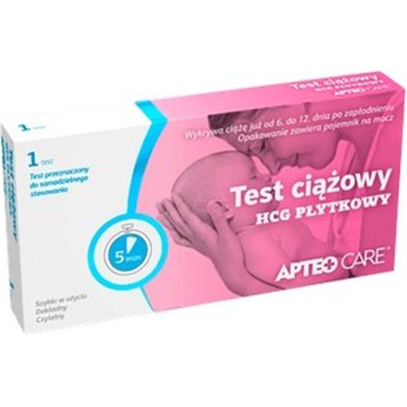 Test ciążowy HCG płytkowy APTEO CARE 1szt.