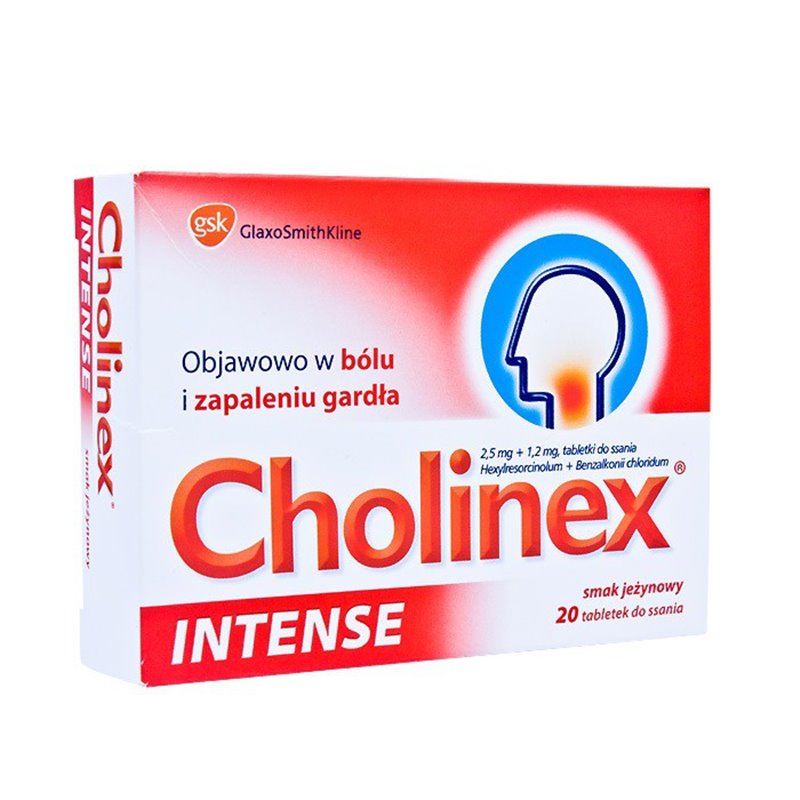 CHOLINEX INTENSE SM.JEŻYNOWY TABL.DO SSANIA 2,5MG+