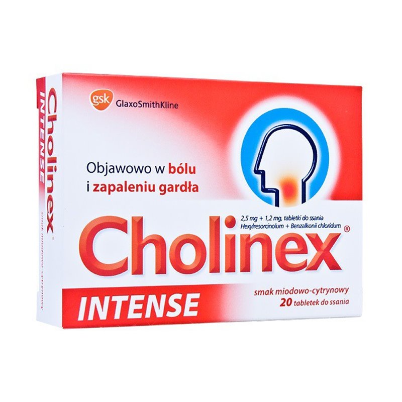 CHOLINEX INTENSE SM.MIODOWO-CYTRYNOWY TABL.DO SSAN