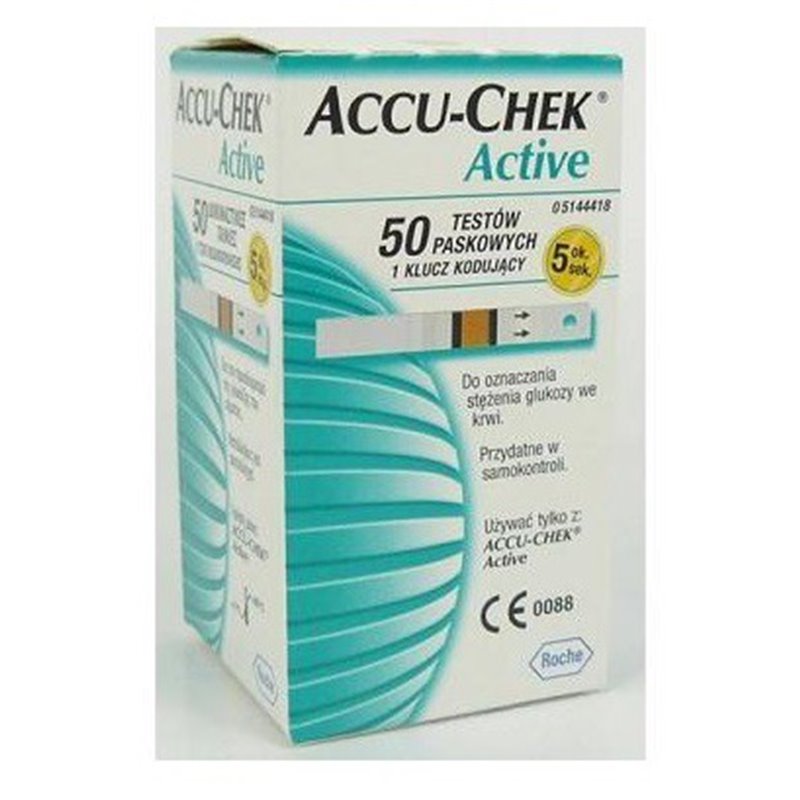 PASKI DO GLUCOM. ACCU-CHEK ACTIVE TEST PASK. - 50