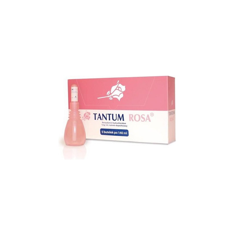 Tantum Rosa roztwór dopochwowy 5 butelek po 140 ml