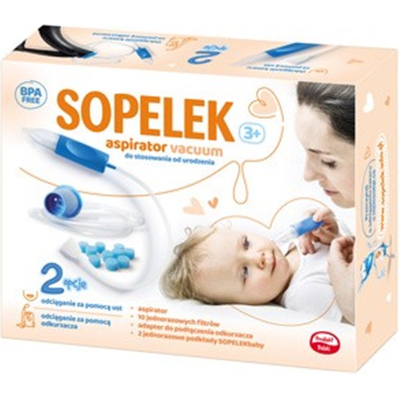 Sopelek 3+ aspirator do nosa, adapter do odkurzacza 1 opakowanie