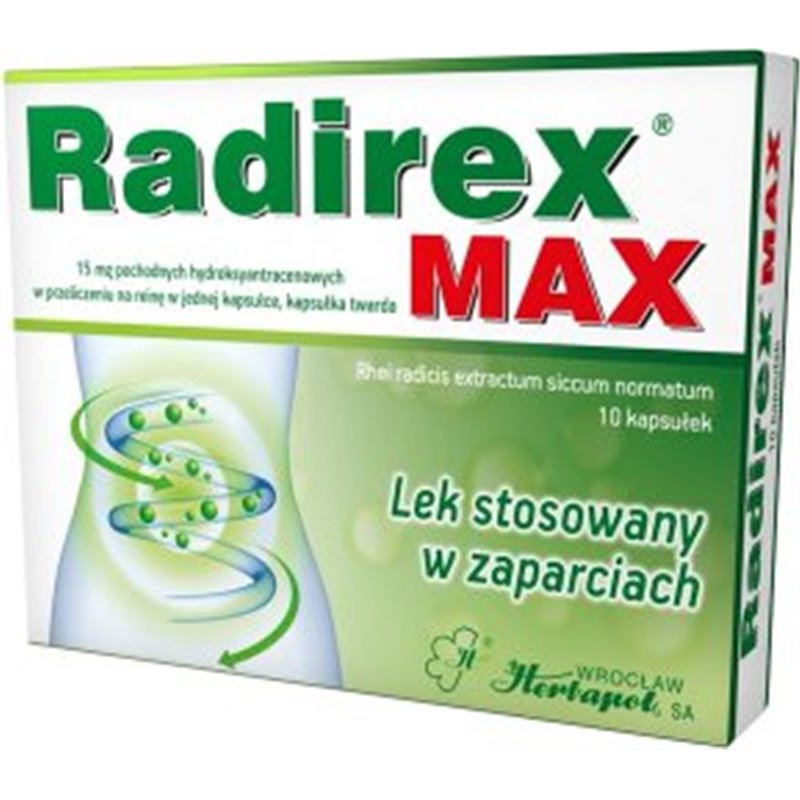 Radirex Max 10 kapsułek 31.10.2020r.