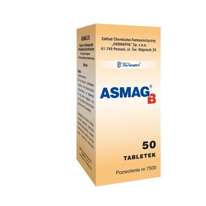 ASMAG B TABL. 0,3G+0,25MG 50 TABL.