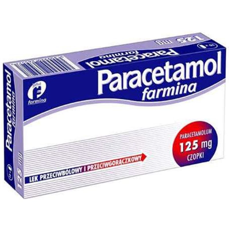 Paracetamol Farmina 50 mg 10 czopków